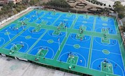 爱护新篮球场 共建绿色校园